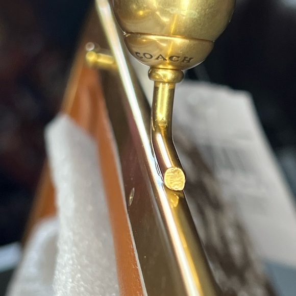 Coach Large Crystal Kisslock Frame Leather Shoulder Bag - Picture 4 of 9